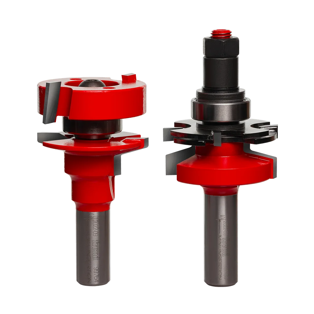 2 pc Freud Premier Adjustable Round Over Rail and Stile Bit Set