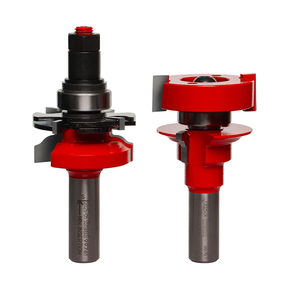 2 pc Freud Premier Adjustable Round Over Rail and Stile Bit Set