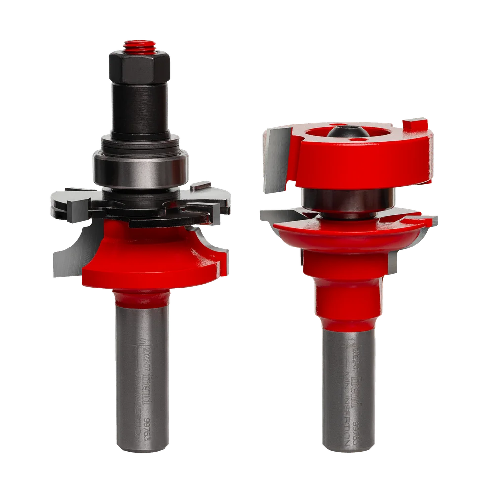 2 pc Freud Premier Adjustable Round Over Rail and Stile Bit Set