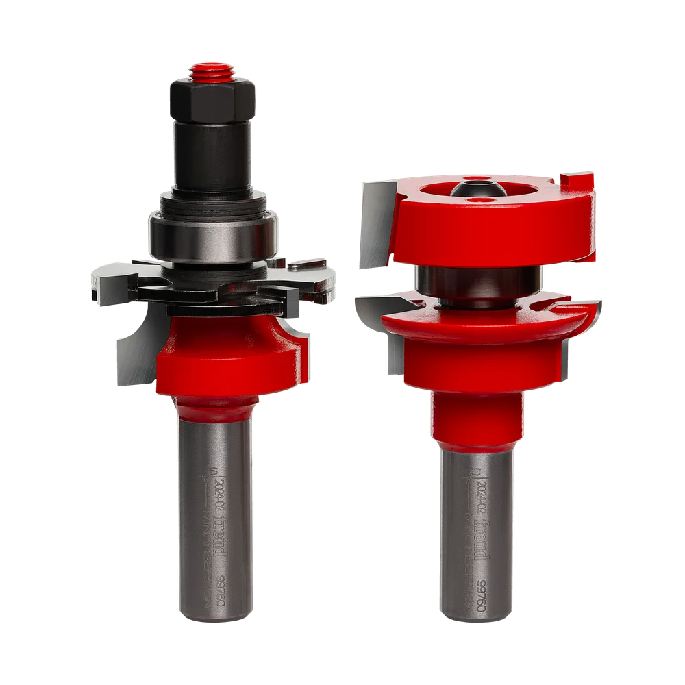 2 pc Freud Premier Adjustable Round Over Rail and Stile Bit Set