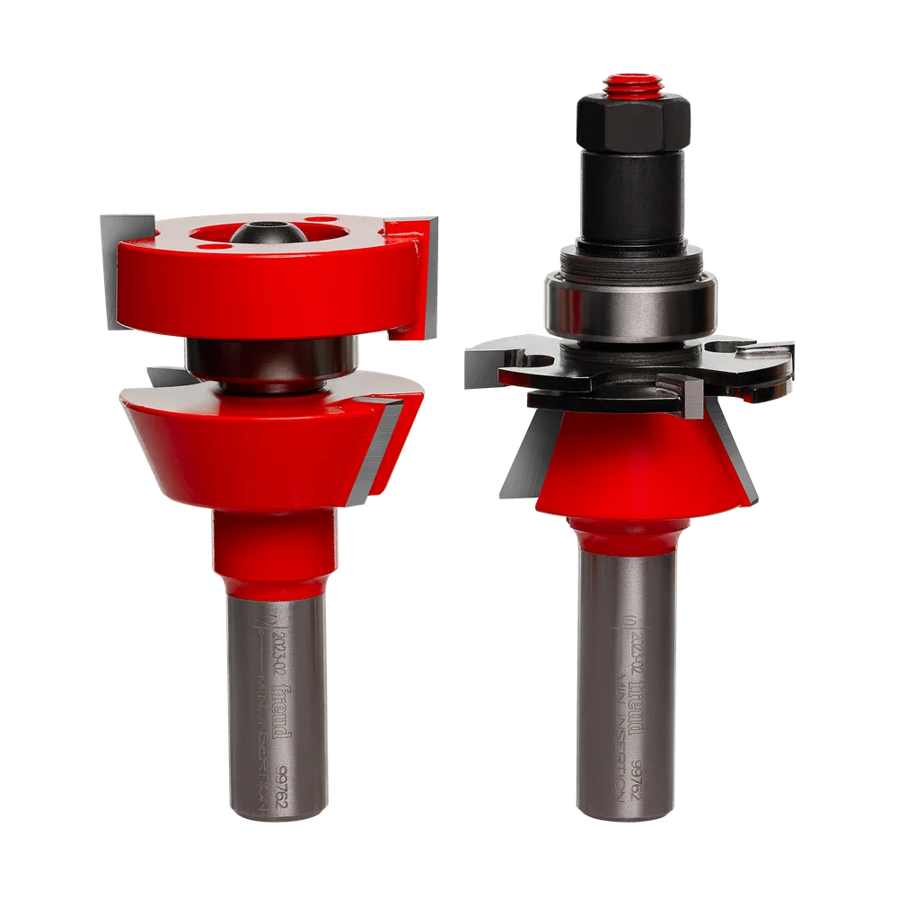 2 pc Freud Premier Adjustable Round Over Rail and Stile Bit Set