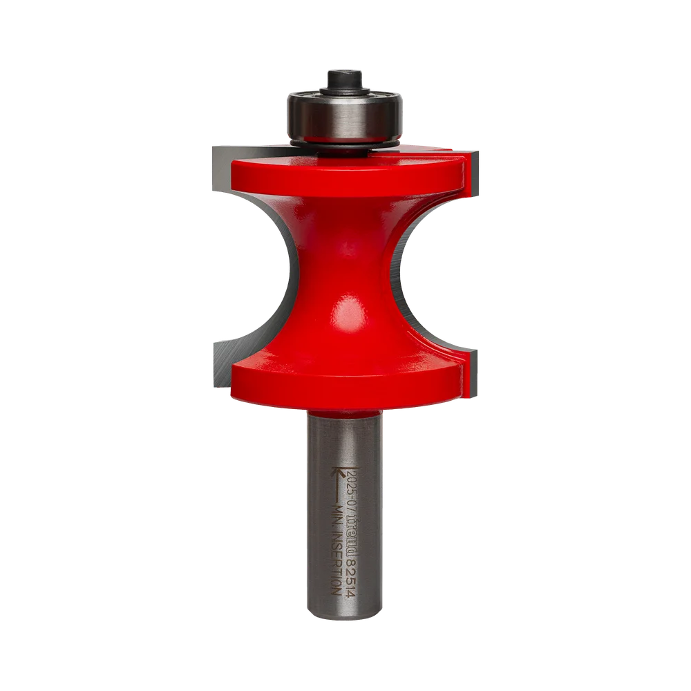 Half Round / Bull Nose Router Bit with Bottom Bearing