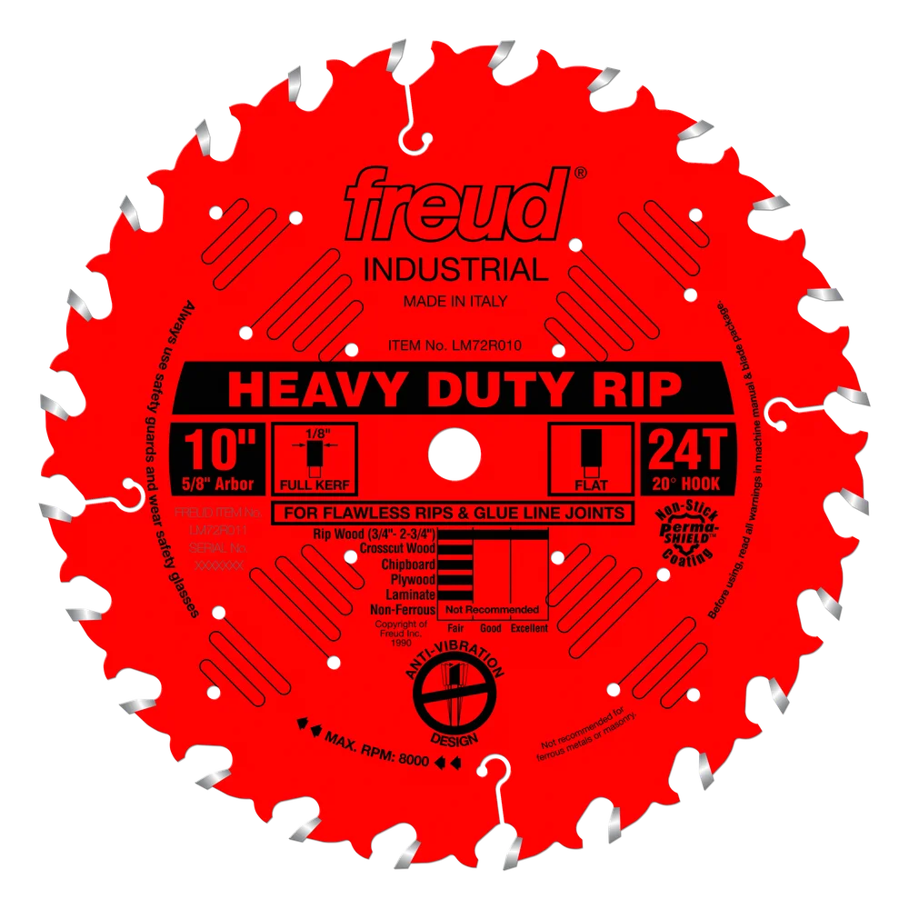 10" Industrial Heavy-Duty Rip Blade with Perma-Shield™ Coating