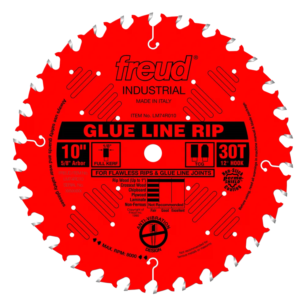 10" Industrial Glue Line Rip Blade with Perma-Shield™ Coating