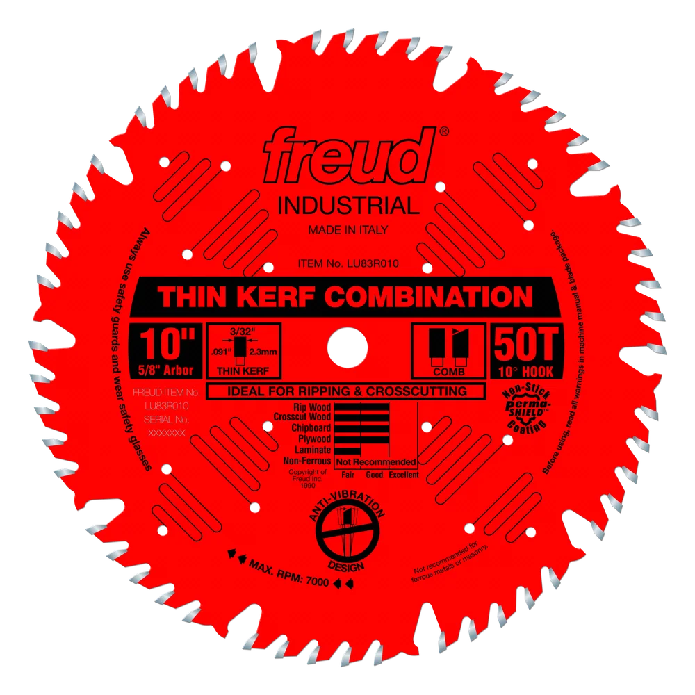 10" Industrial Thin Kerf Combination Blade