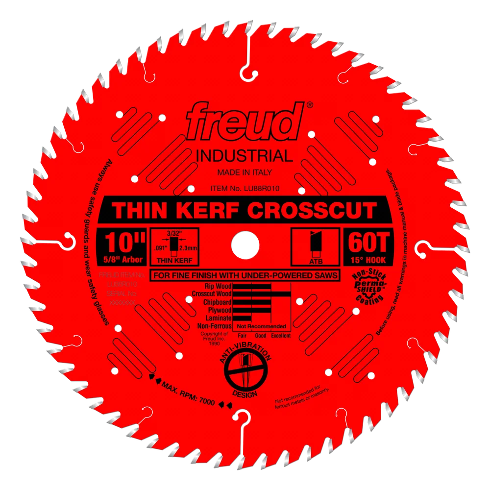 10" Industrial Thin Kerf Crosscut Blade