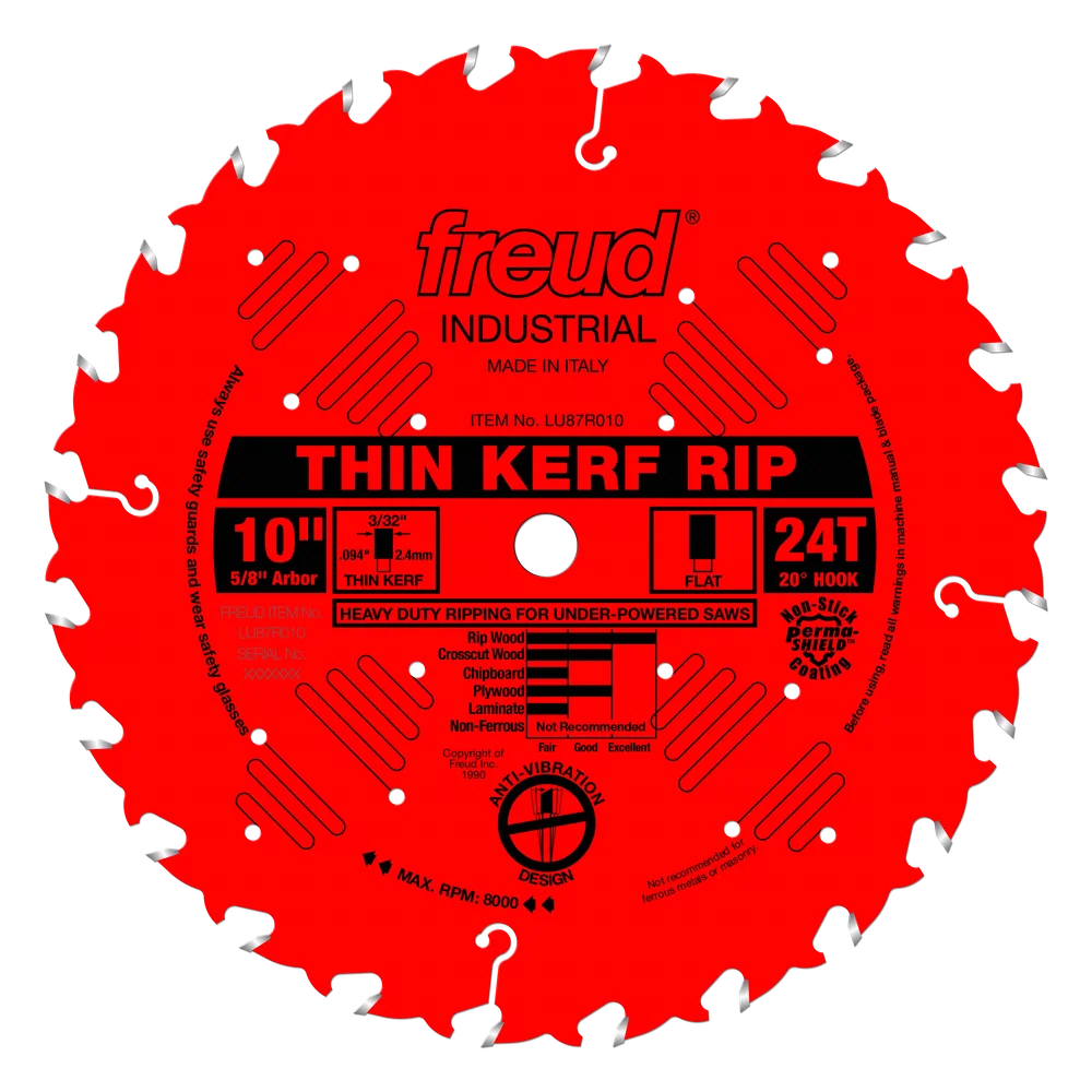 10" Industrial Thin Kerf Rip Blade with Perma-Shield™ Coating