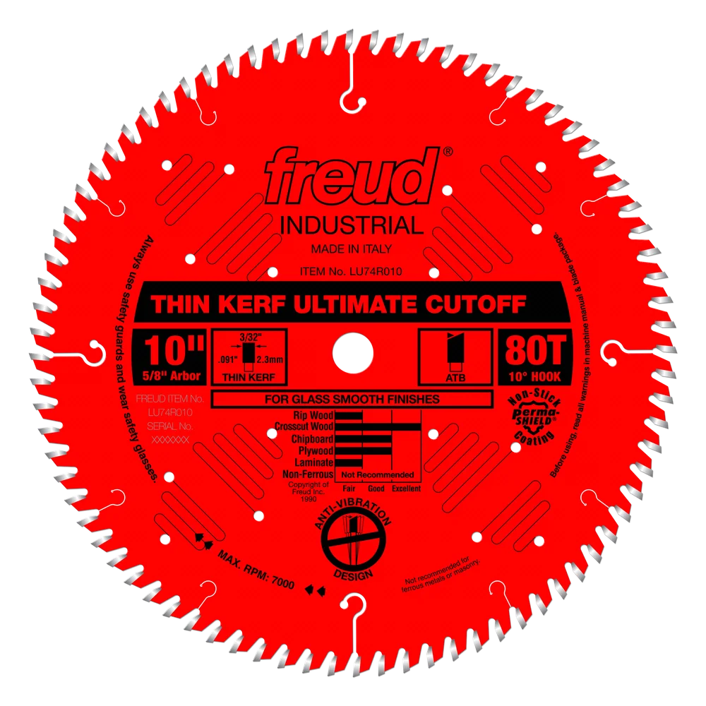 10" Industrial Thin Kerf Ultimate Cut-Off Blade