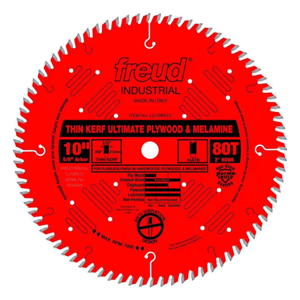 10" Industrial Thin Kerf Ultimate Plywood & Melamine Blade