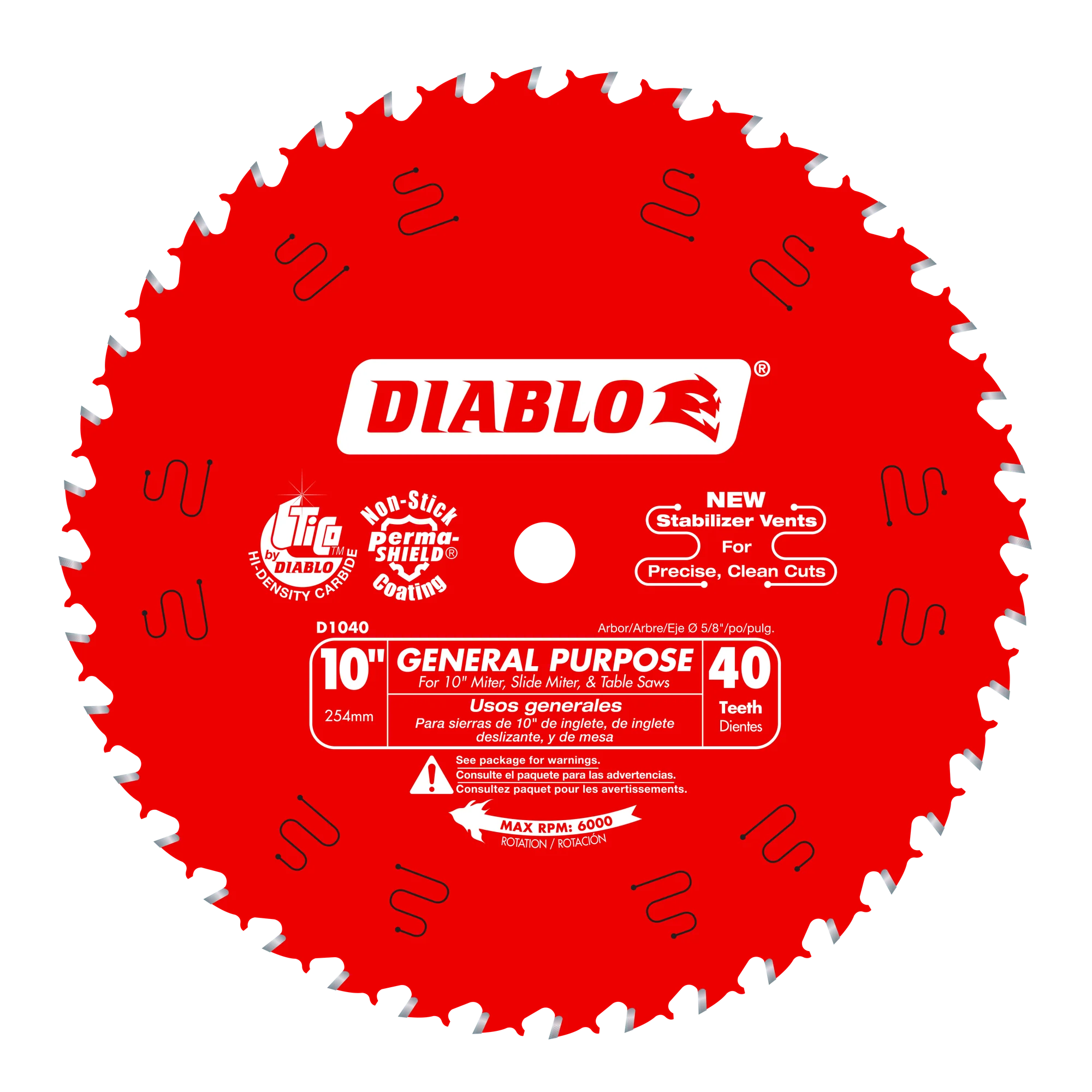 10" x 40 Tooth General Purpose Saw Blade