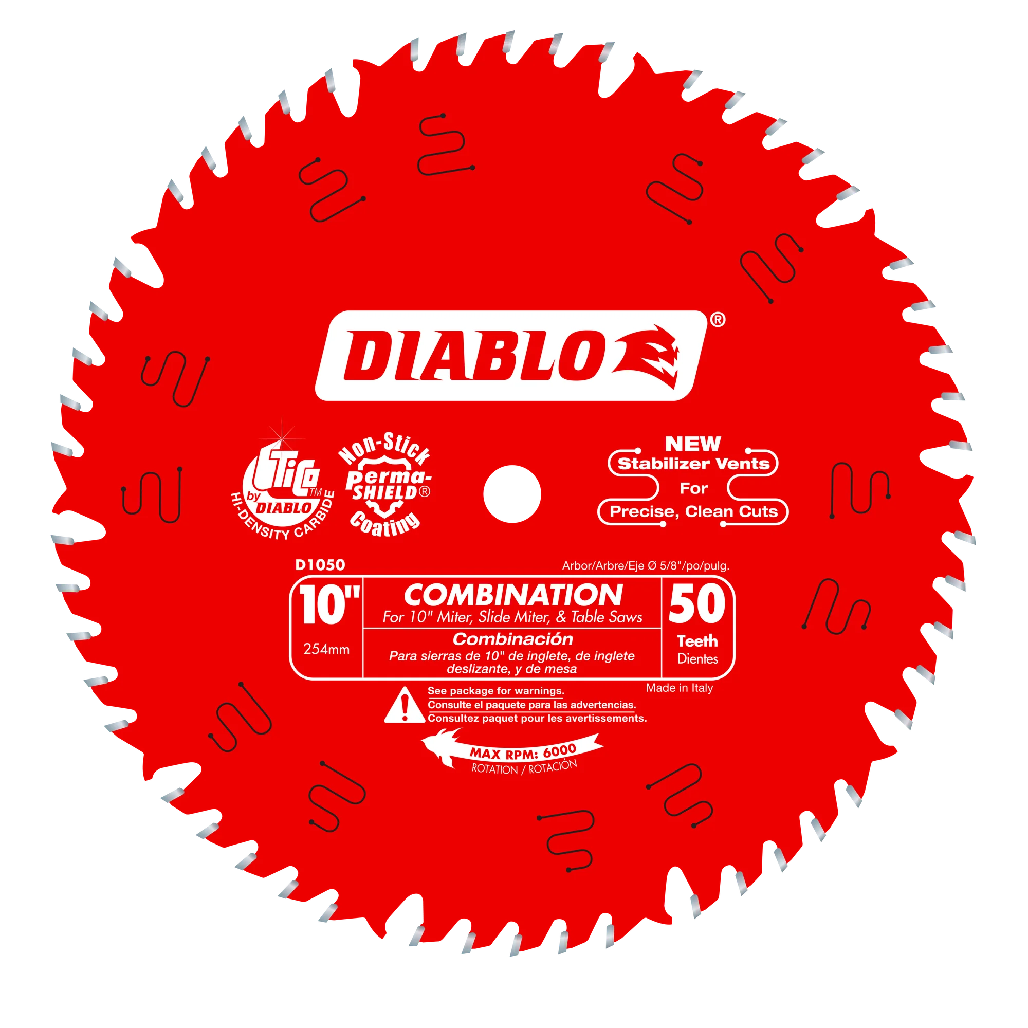 10" x 50 Tooth Combination Saw Blade