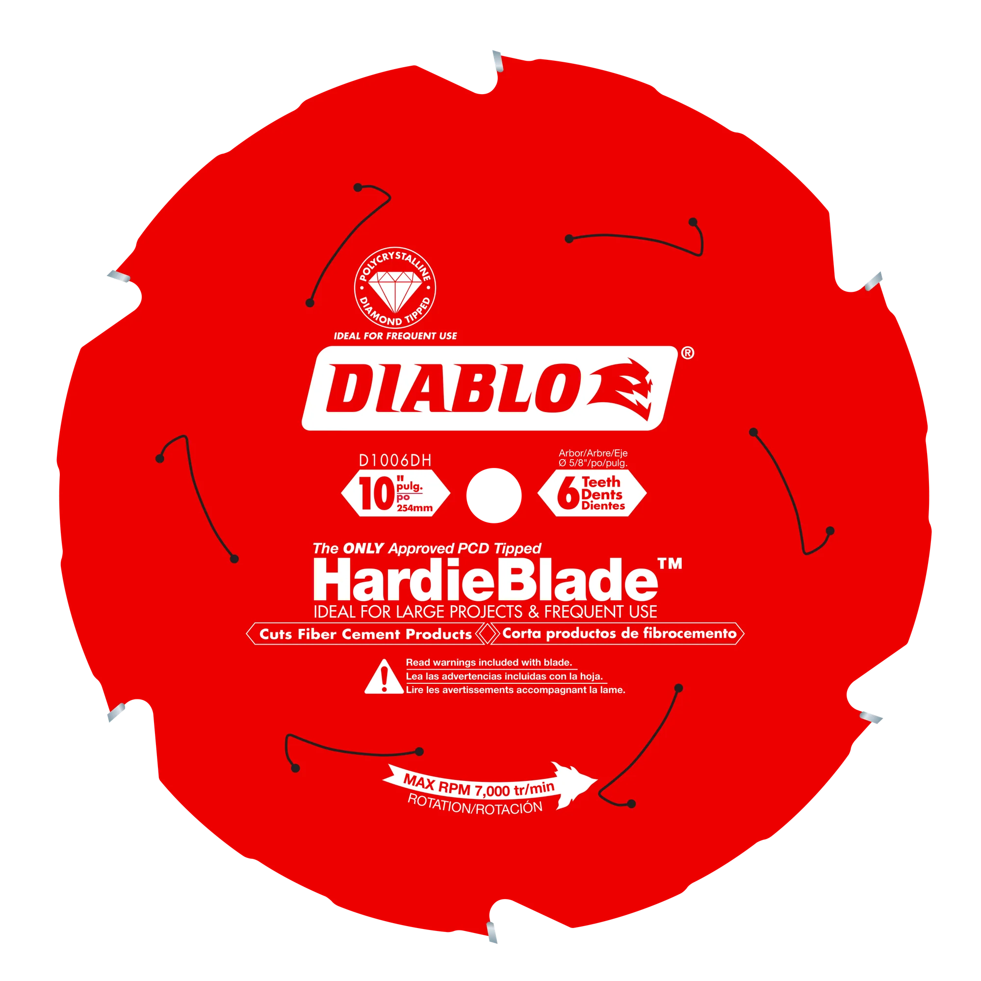 10" x 6 Tooth (PCD) Fiber Cement HardieBlade
