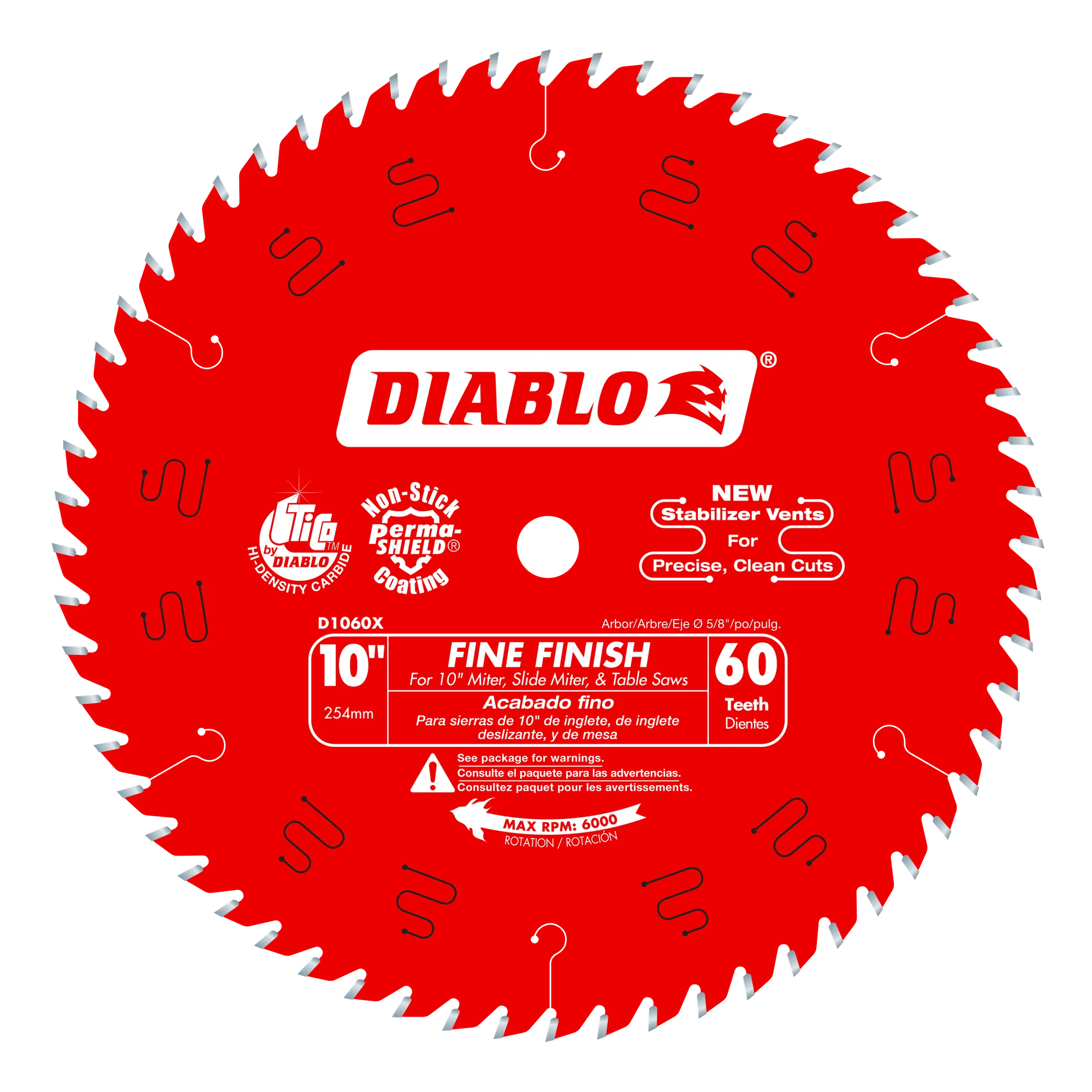 10" x 60 Tooth Fine Finish Saw Blade