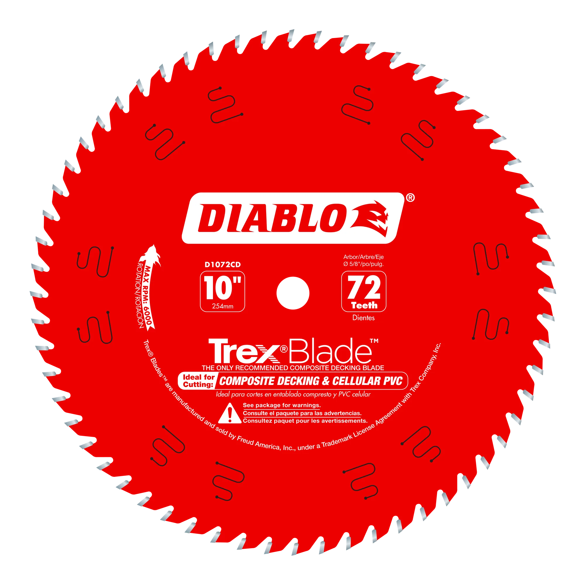 10" x 72 Tooth Composite Material / Plastics TrexBlade