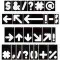 1-1/2” & 2-1/2” Horizontal Arrow and Symbol Templates