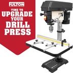 Drill Press Table with Precision Tilt Fence System with Flip Stop and PVC Tipped Hold Downs