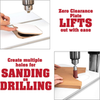 Drill Press Table with Precision Tilt Fence System with Flip Stop and PVC Tipped Hold Downs