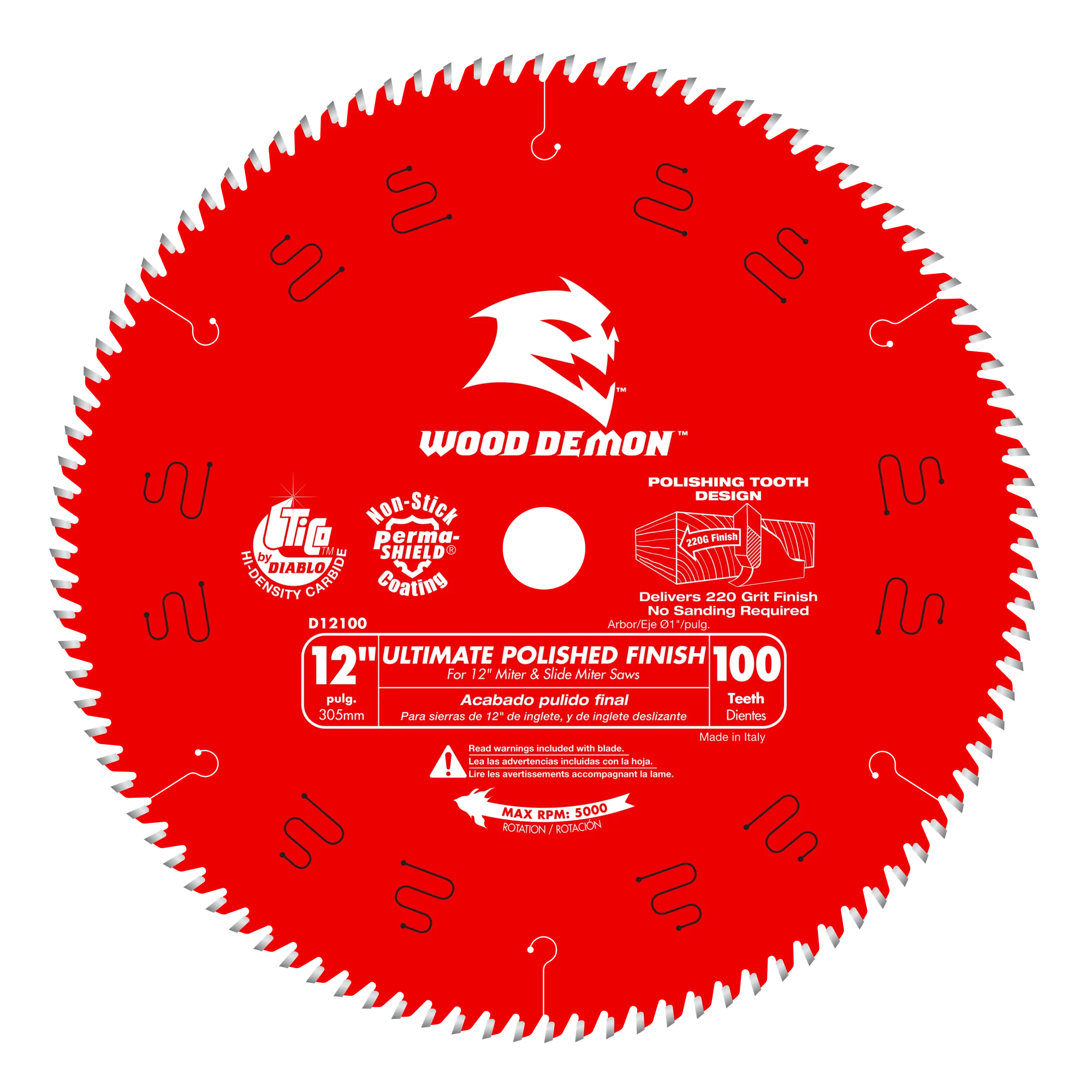 12" x 100 Tooth Ultimate Flawless Finish Saw Blade