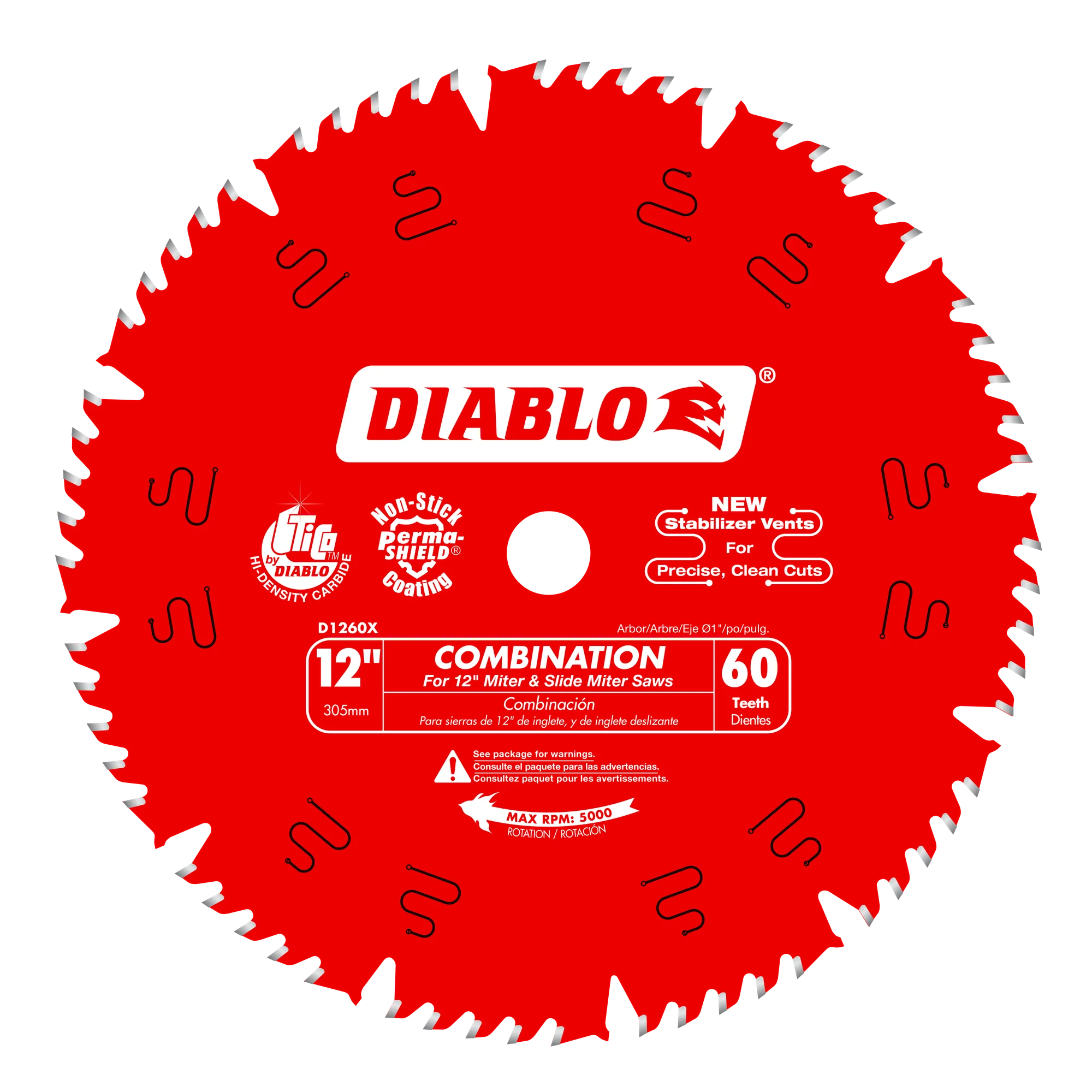 12" x 60 Tooth Combination Saw Blade