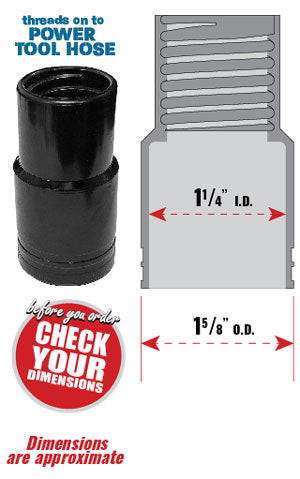 Rubber Flex Port Adapter with Ribbed End