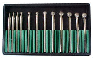 12 Piece Diamond Ball Bur Set