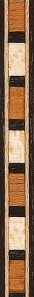 36" Inlay Line / Border - White Maple, Dyed Black & Mahogany - 2PK