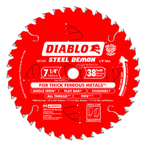 7-1/4" x 38 Tooth Ferrous Metal Saw Blade