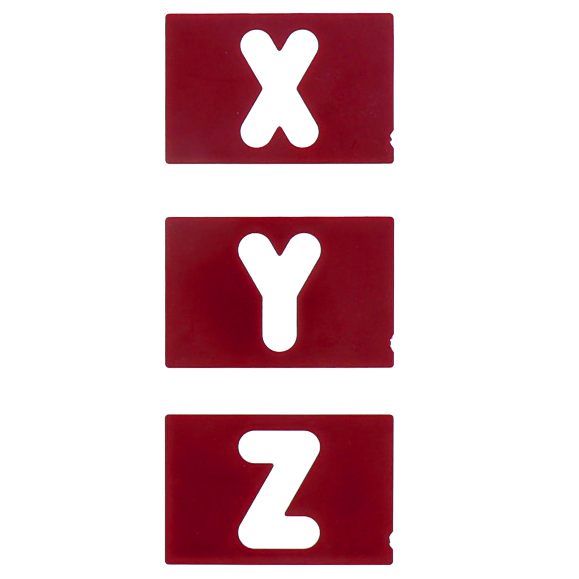 1-1/2″ &  2-1/2″ Vertical Letter Template Set