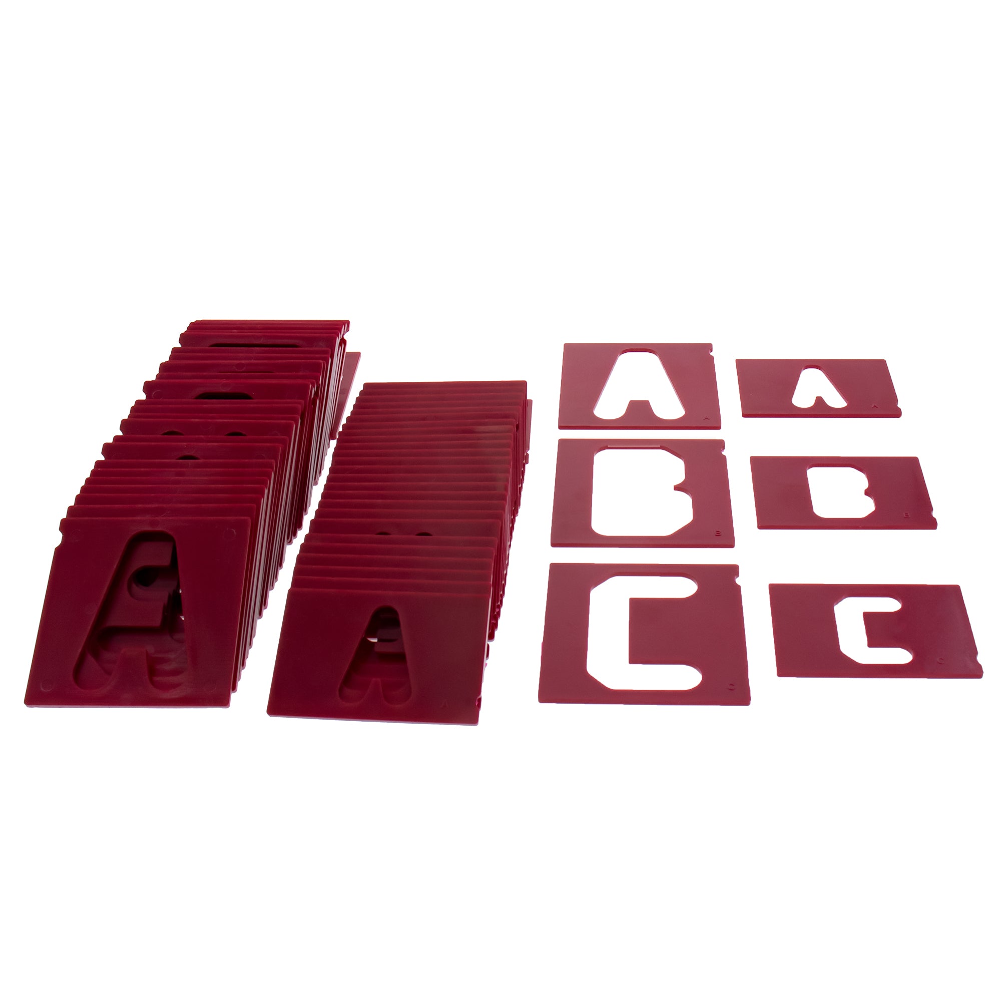 1-1/2″ &  2-1/2″ Vertical Letter Template Set