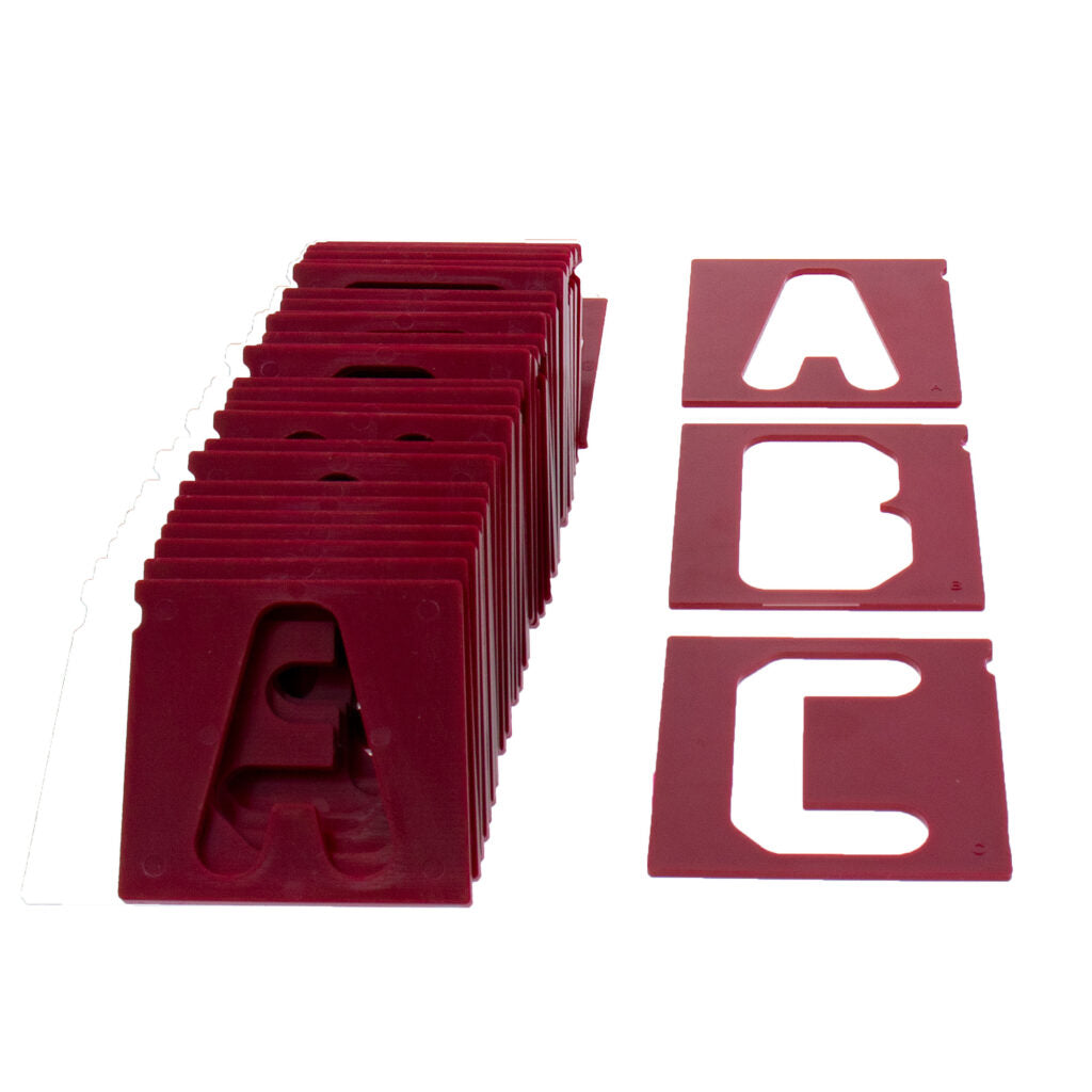 1-1/2" Vertical Letter Template Set