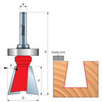Dovetail Router Bit with Top Bearing