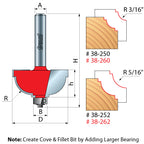 Classical Cove Router Bits