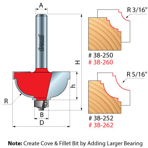 Classical Cove Router Bits