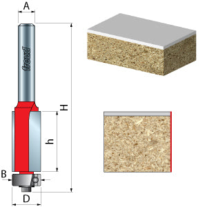 Bottom Bearing Flush Trim Router Bits - 2 Flutes