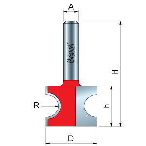 Half Round / Bull Nose Router Bits