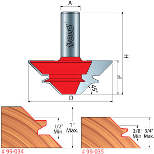 5 Piece Locking Joint Router Bit Set