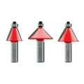 3 Piece Chamfer Bit Set