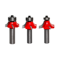 3 Piece Roundover Bit Set - 2 Flute Bits