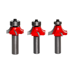 3 Piece Roundover Bit Set - Quadra-Cut