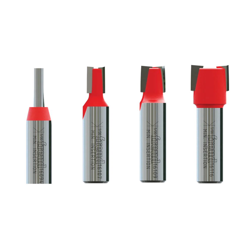 4 PC Undersized Plywood Bit Set
