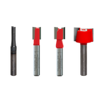 4 PC Undersized Plywood Bit Set