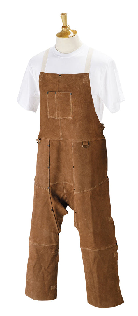 42" Wood Turners Leather Split Leg Bib Apron