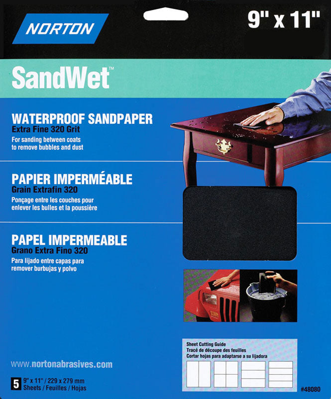 Wet / Dry 9" x 11" Sanding Sheets - 5PK