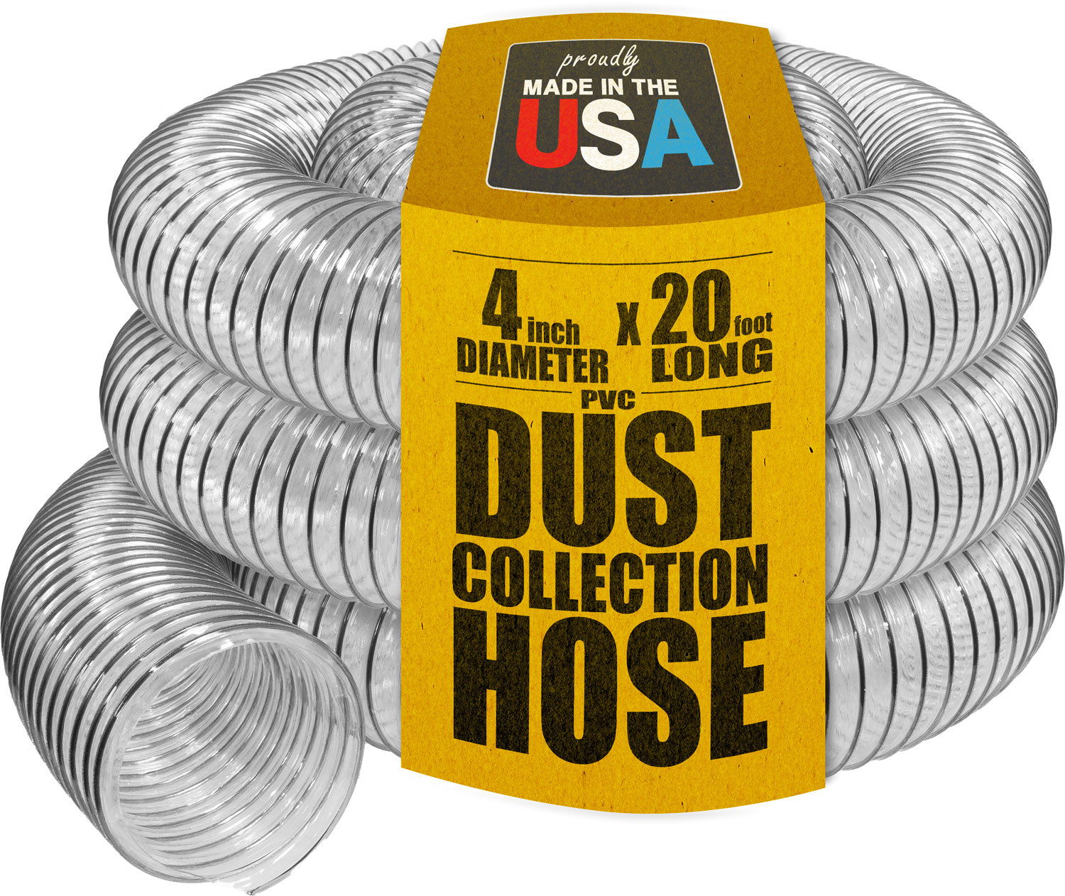 4" Heavy Duty Clear PVC Hose