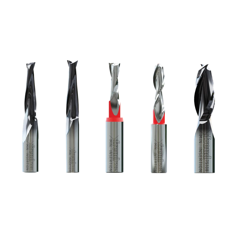 5 Piece Up Spiral Bit Set