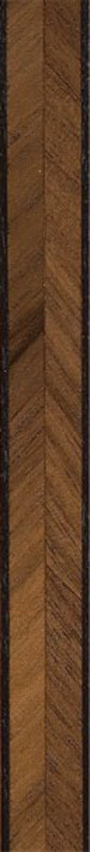 36" Inlay Line / Border - Dyed Black & Walnut Herringbone - 2PK