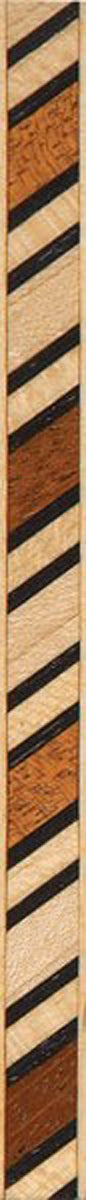 36" Inlay Line / Border - White Maple, Dyed Black & Mahogany Angle - 2PK