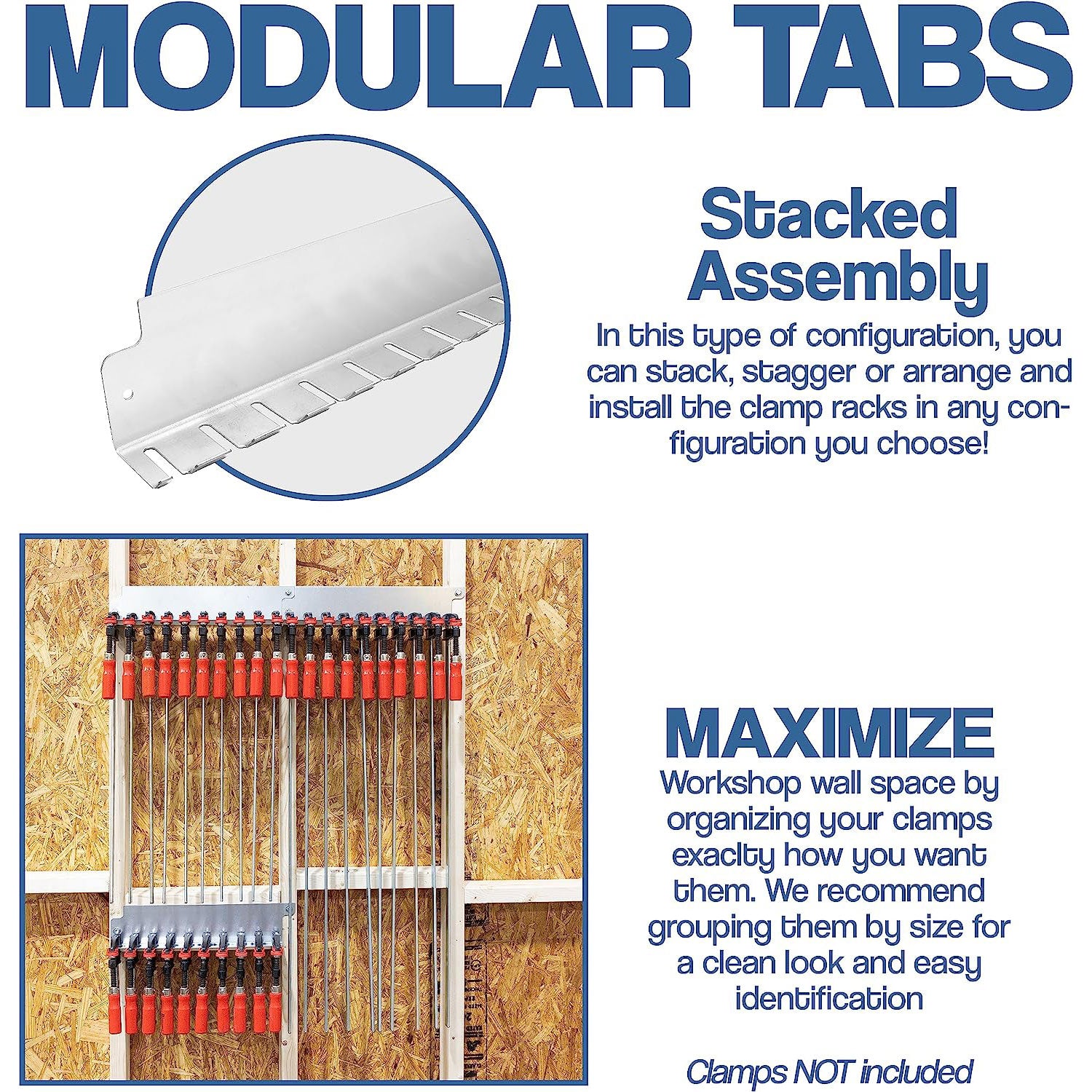F-Clamp Modular Clamp Rack - 3PK