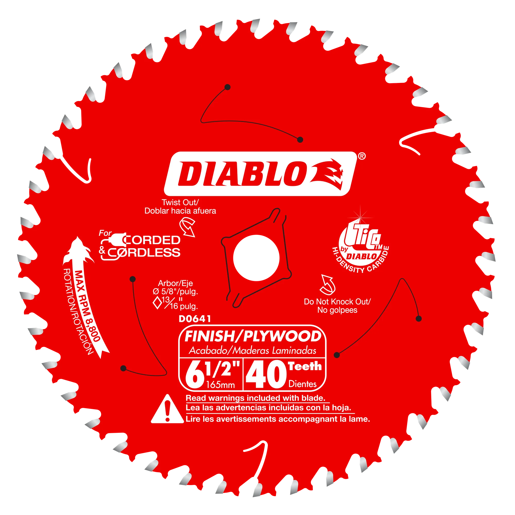 6-1/2" x 40 Tooth Finishing / Plywood Trim Saw Blade