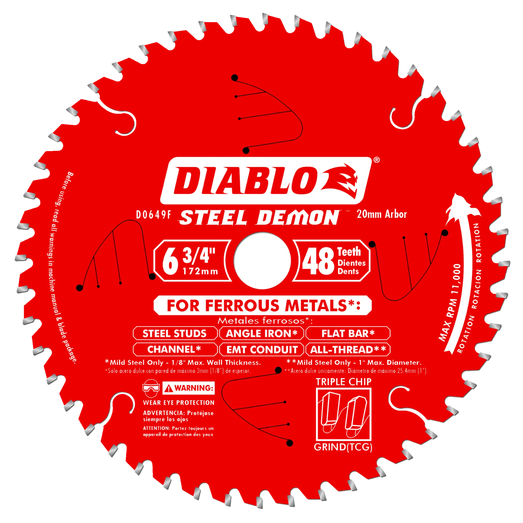 6-3/4" x 48 Tooth Ferrous Metal Saw Blade